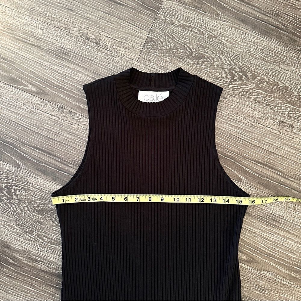 Cale Ribbed High Neck Sleeveless top - Picture 6 of 8